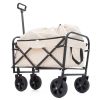 Collapsible Foldable Wagon Cart Beach Wagon Heavy Duty Utility Cart Utility Wagon Grocery Cart for for Camping Shopping Sports Gardeing Fishing Suppor